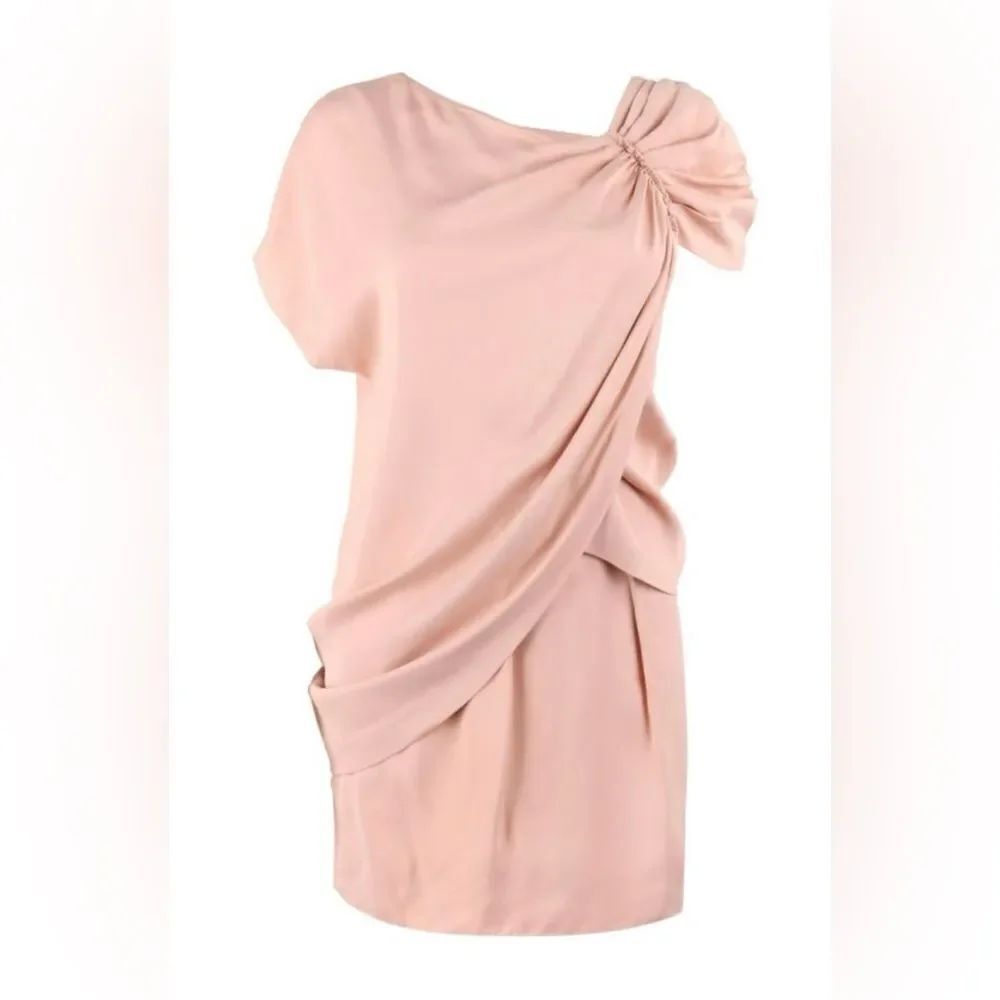 Prada Blush draped cocktail Dress, S